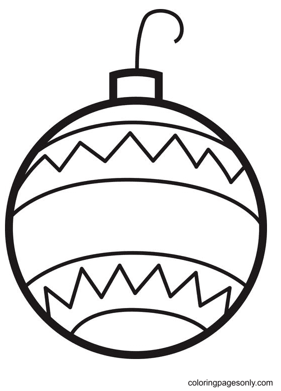 Free christmas ball ornament coloring page