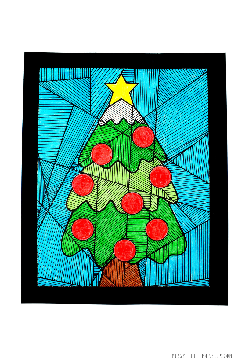 Christmas tree coloring page