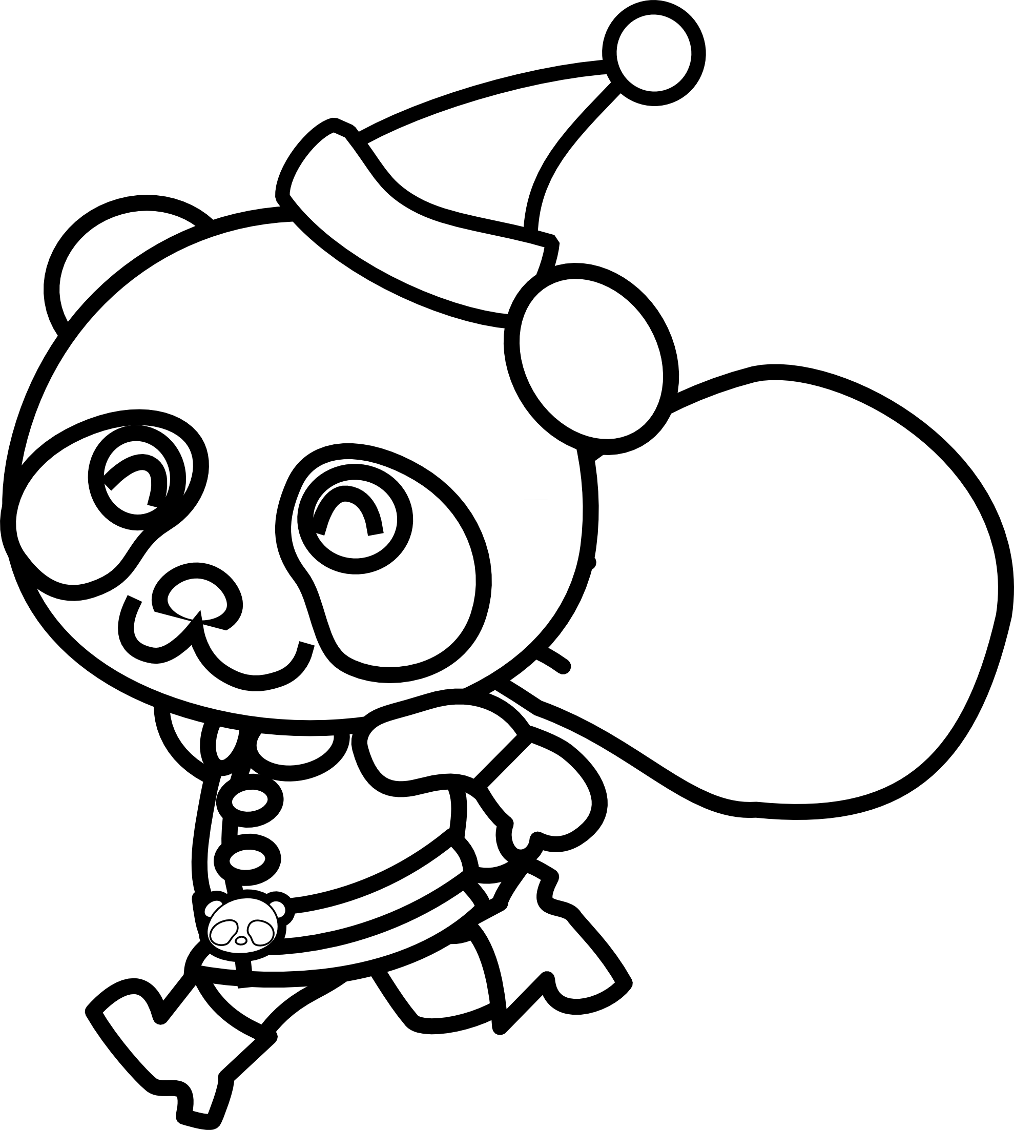 Cute panda coloring pages