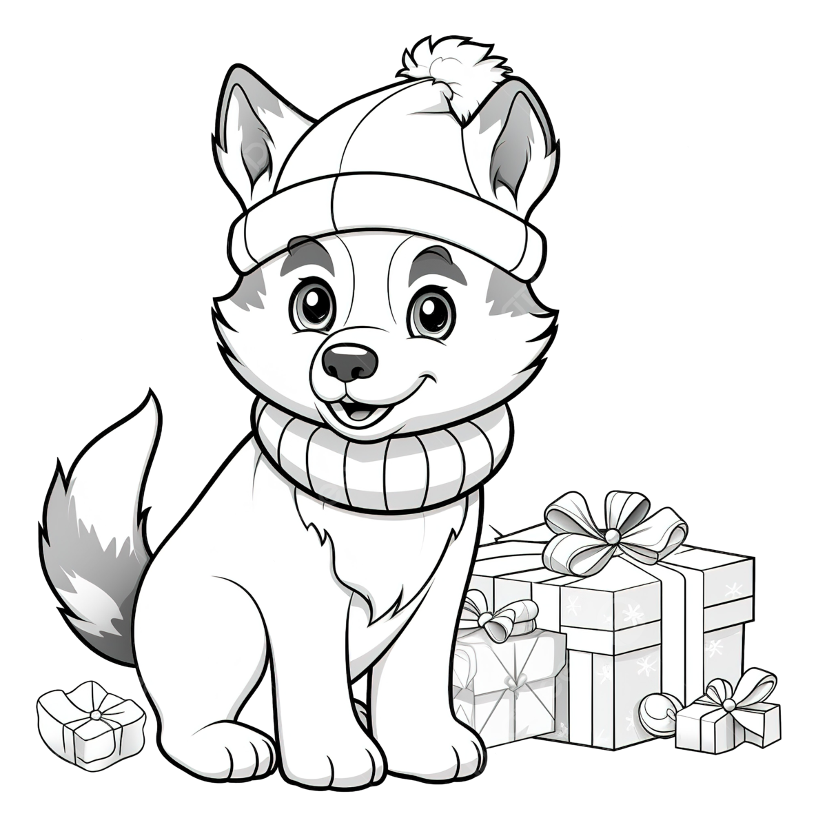 Cute dog in santa hat png transparent images free download vector files