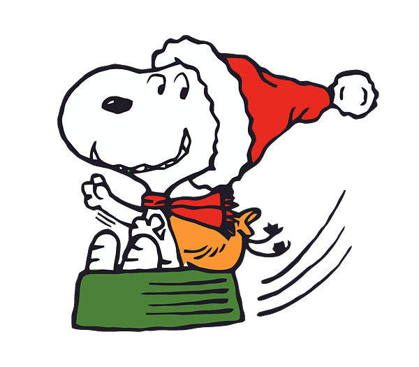 Snoopy christmas hand towel by laura w arnold