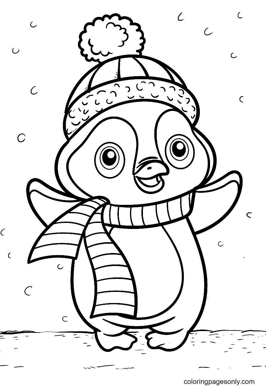 Penguin coloring pages printable for free download