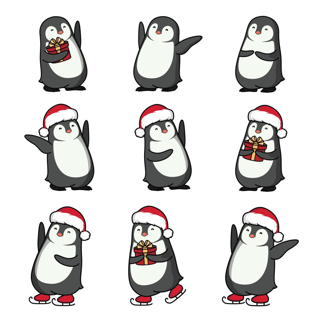 Winter penguin svg designs â