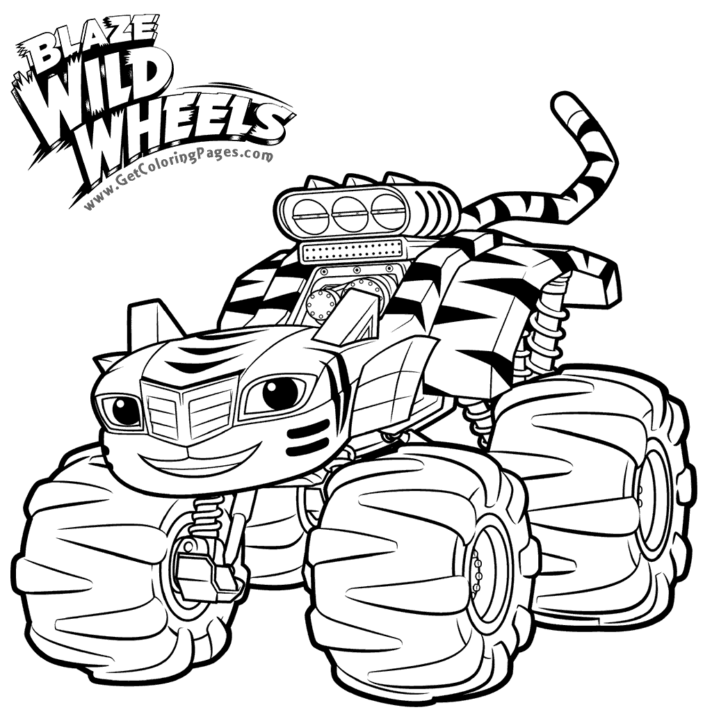 Top blaze and the monster machines coloring pages