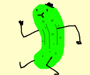 Walking pickle pickles refrigerator pickles dill food coloring pages