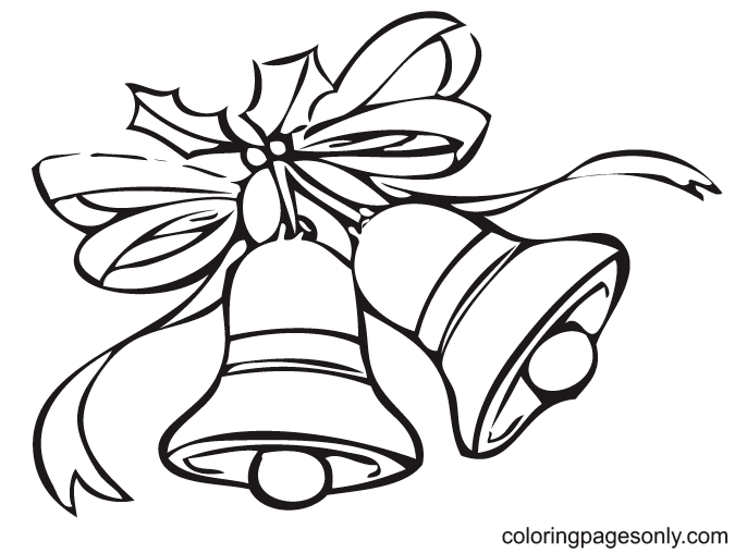 Christmas bells coloring pages printable for free download