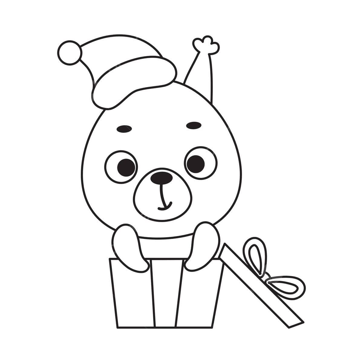 Cute cartoon christmas coloring pages png transparent images free download vector files