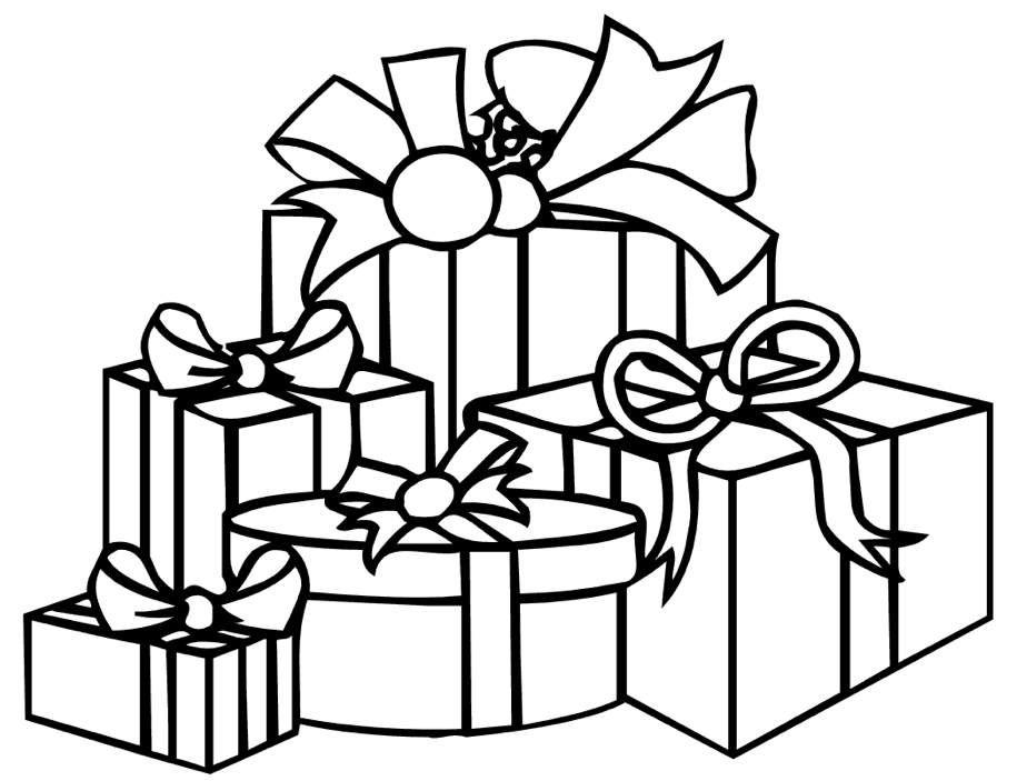 Christmas present coloring pages printable for free download