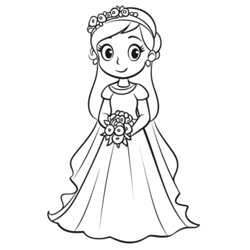 Bride coloring page png transparent images free download vector files