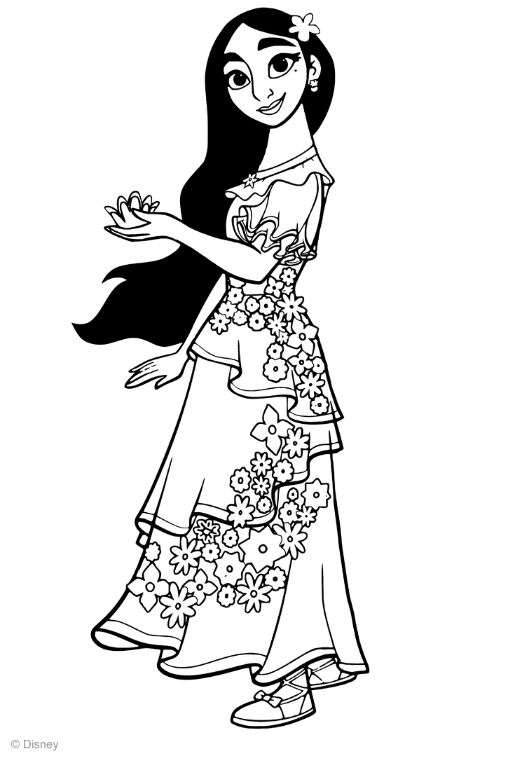 Isabela madrigal coloring page