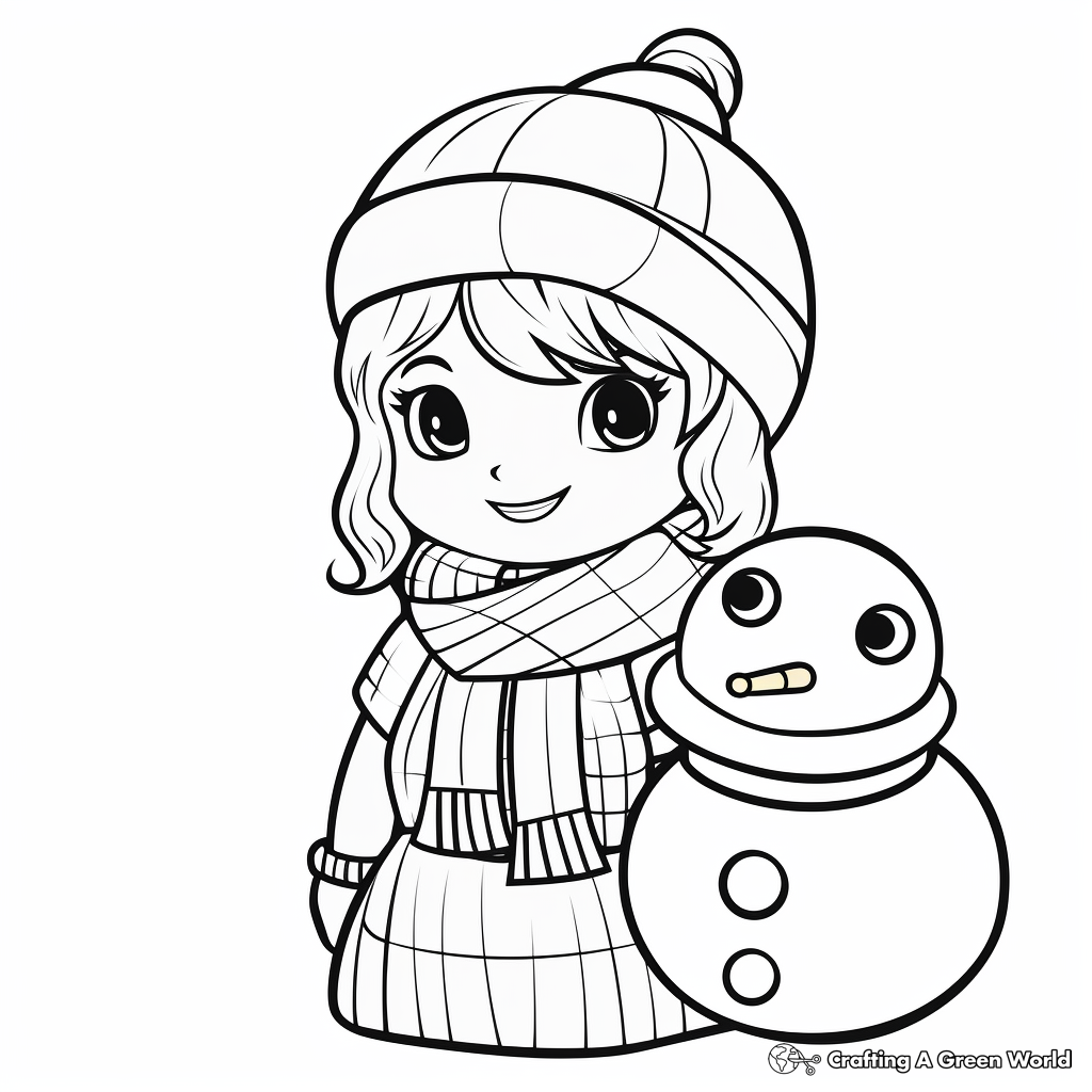 Winter princess coloring pages