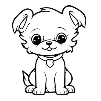 Page adorable puppy coloring pages vectors illustrations for free download