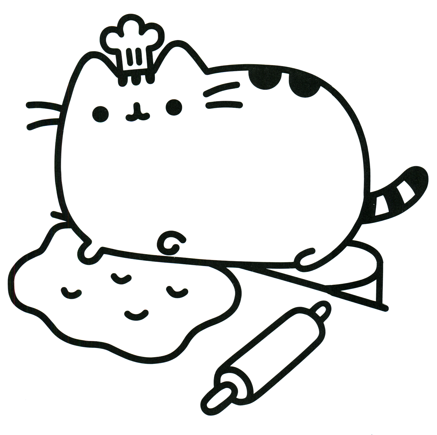 Pusheen coloring pages