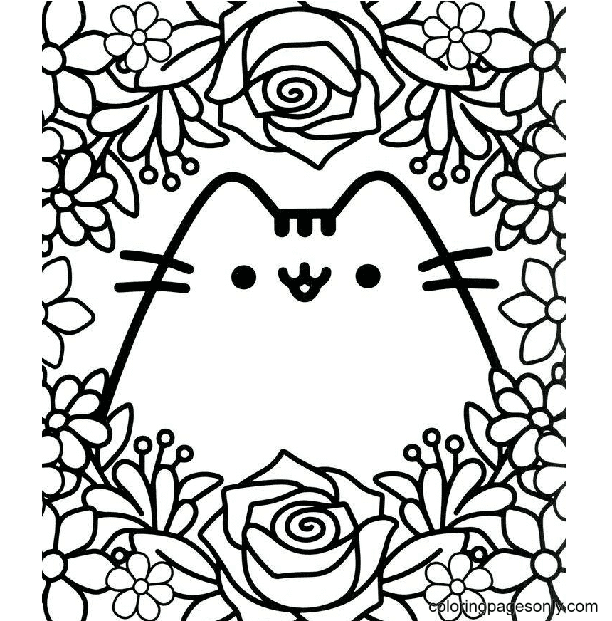 Pusheen coloring pages