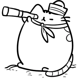 Pusheen coloring pages printable for free download