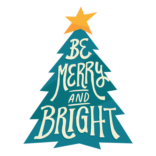 Merry and bright christmas quote badge png svg design for t