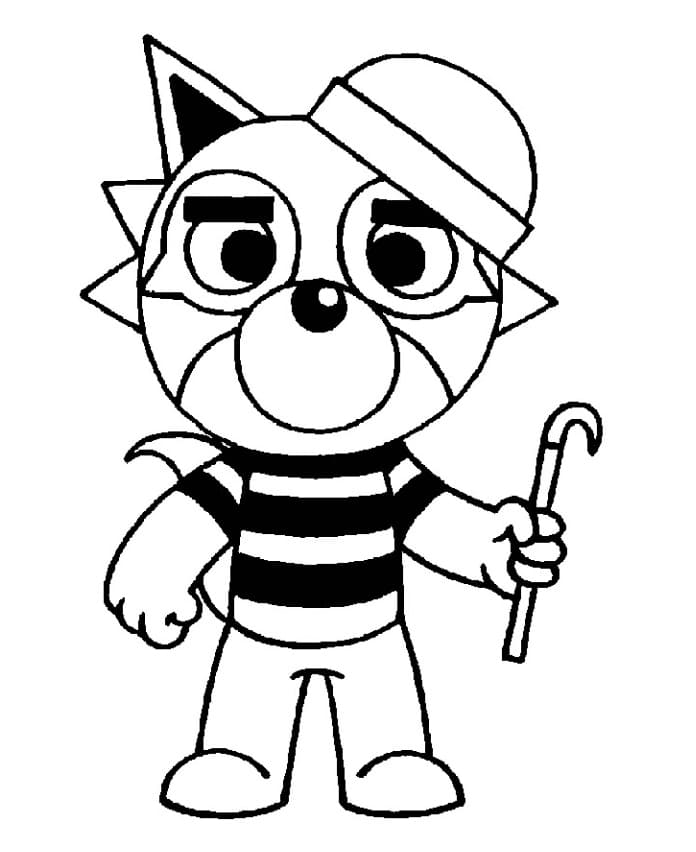 Rash piggy roblox coloring page