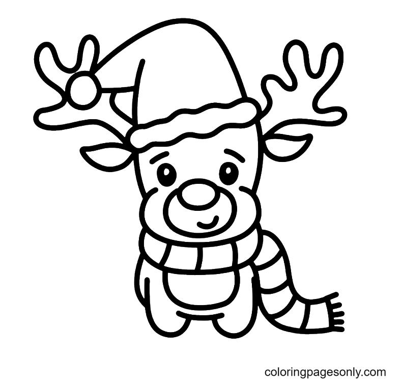 Rudolph coloring pages