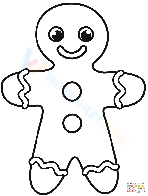 Free printable gingerbread man coloring pages for kids