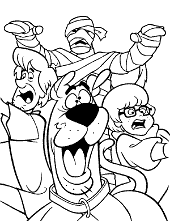 Scooby doo coloring sheet with shaggy