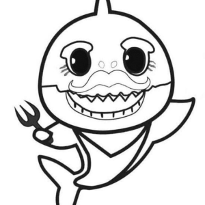 Baby shark coloring pages printable for free download