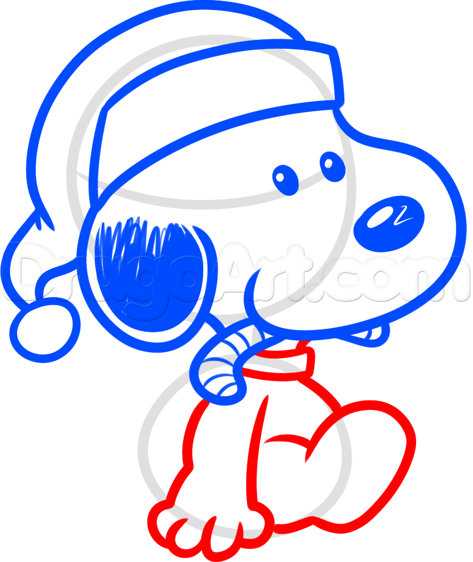 How to draw christmas snoopy step snoopy drawing snoopy coloring pages christmas sketch