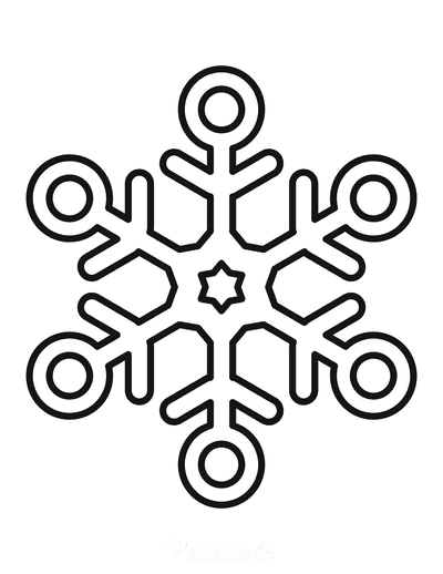 Best snowflake coloring pages free snowflake templates