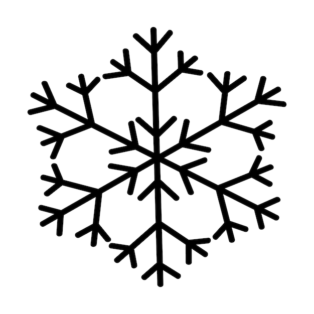 Premium vector simple snowflake for creating new year and christmas decorations