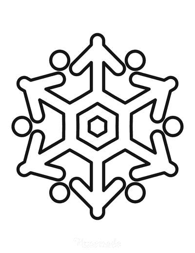 Best snowflake coloring pages free snowflake templates