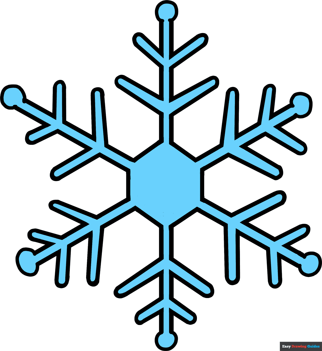 How to draw a snowflake