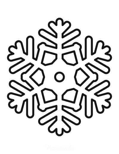 Best snowflake coloring pages free snowflake templates