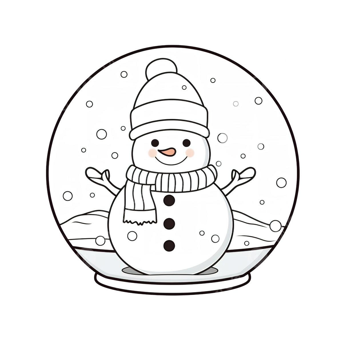 Lovely snowman glass ball coloring page for kids and adults adorable kids coloring coloring pages png transparent image and clipart for free download