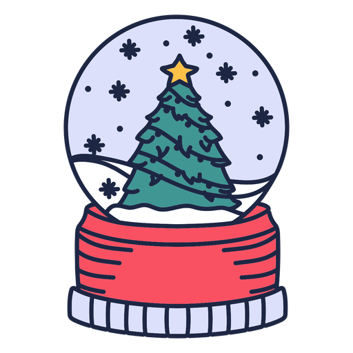 Christmas tree snowglobe decoration png svg design for t