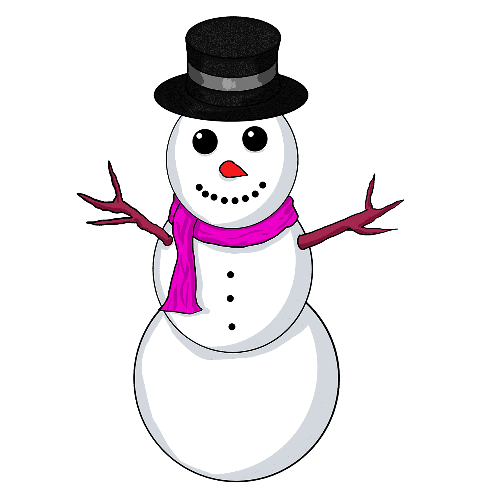 Christmas snowman clipart