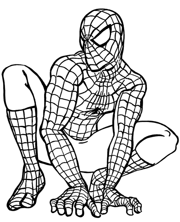 Spiderman picture to print coloring sheet