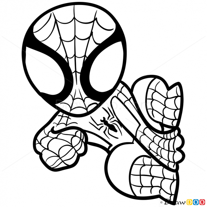 How to draw spider