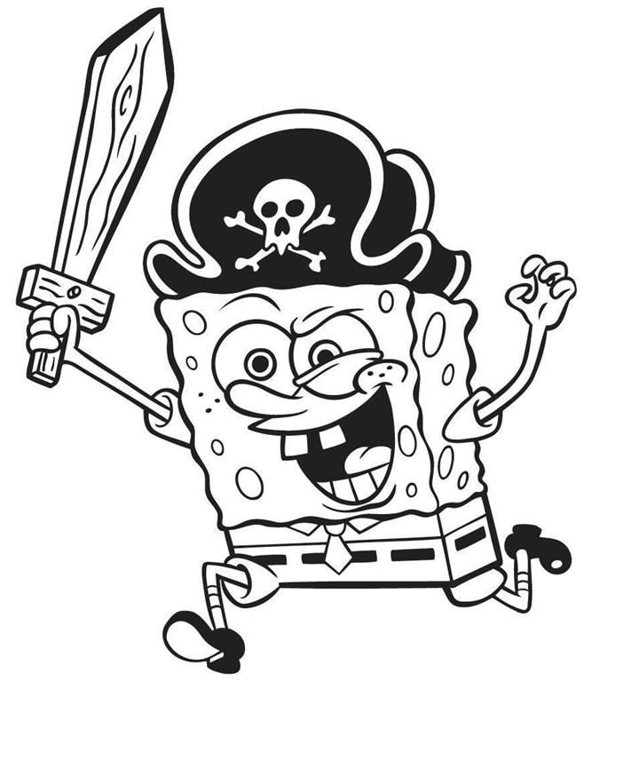 Sponge bob square pants coloring pages pictures