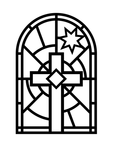 Stained glass coloring pages