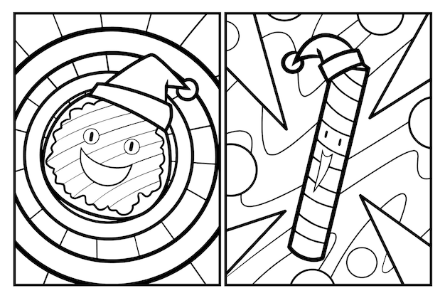 Premium vector funny sushi cartoon coloring pages