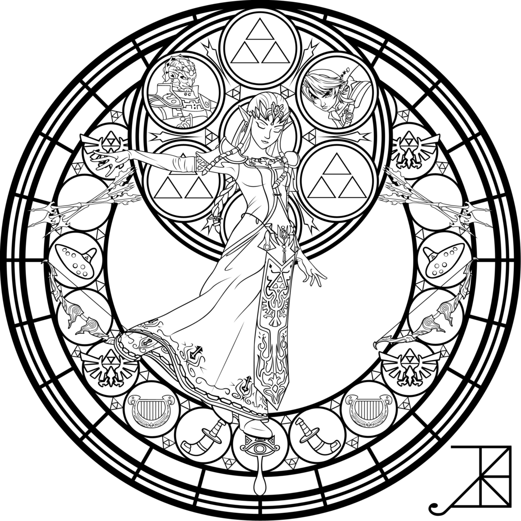 Stained glass zelda