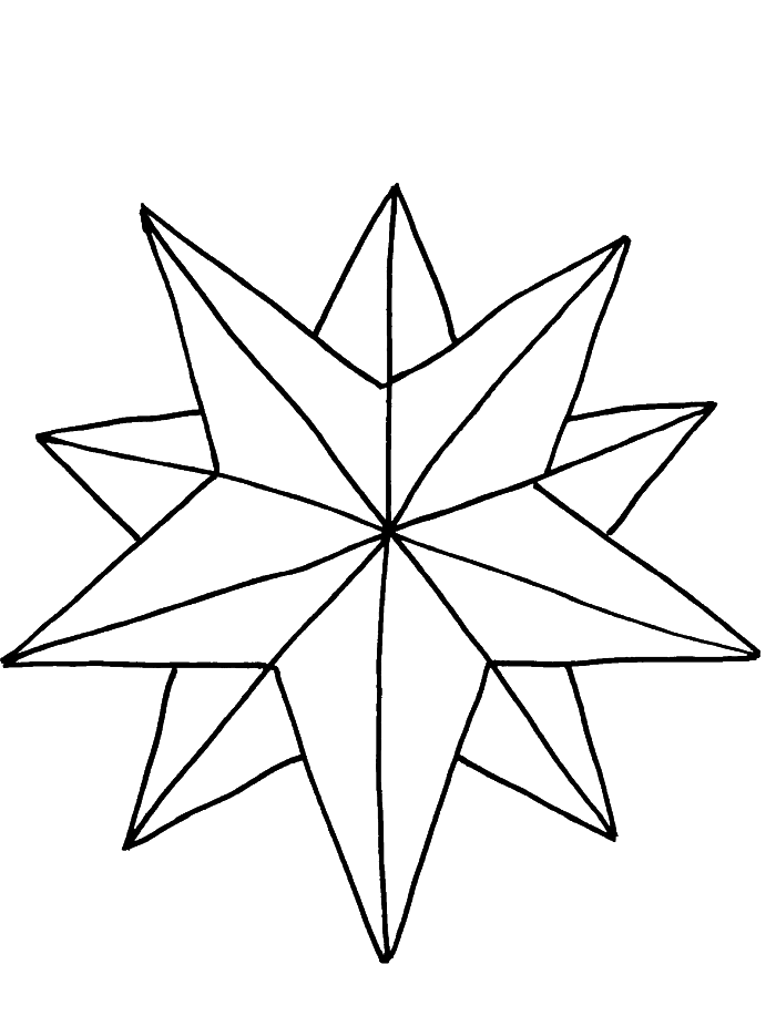 Christmas star colouring sheet