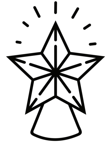 Christmas star coloring page free printable coloring pages