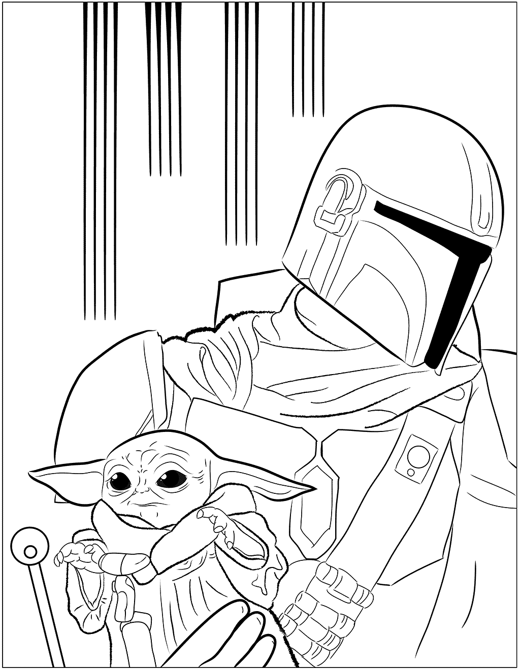 Baby yoda pages â printable pages