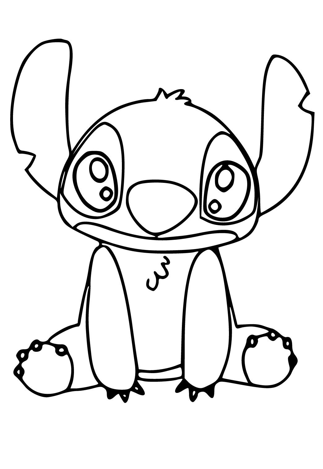 Free printable stitch cute coloring page sheet and picture for adults and kids girls and boys