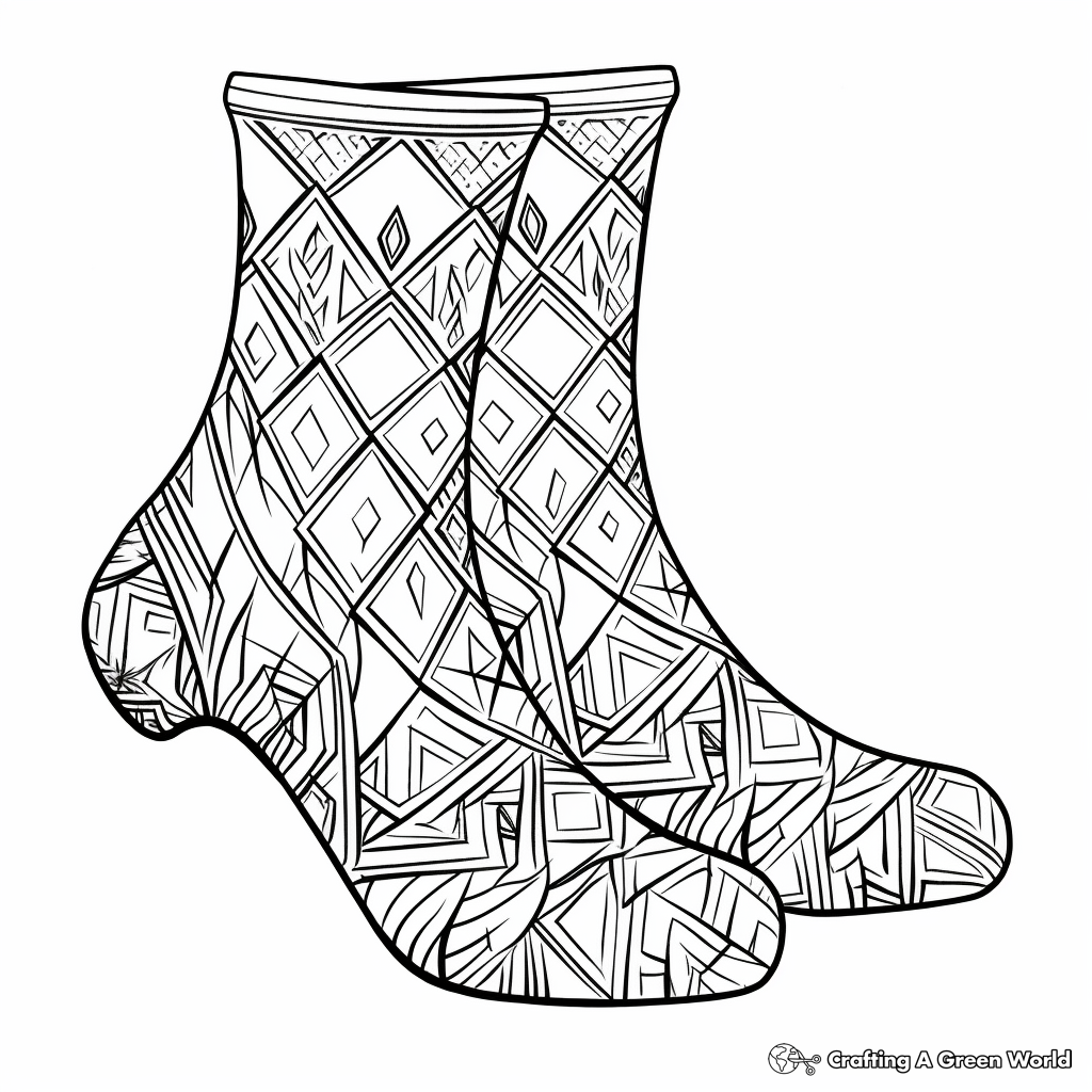 Socks coloring pages