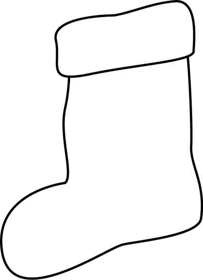 Black and white stocking clip art