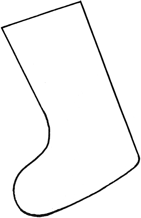 Printable christmas stocking outline templates