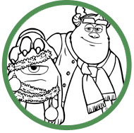 Misc disney characters christmas coloring pages