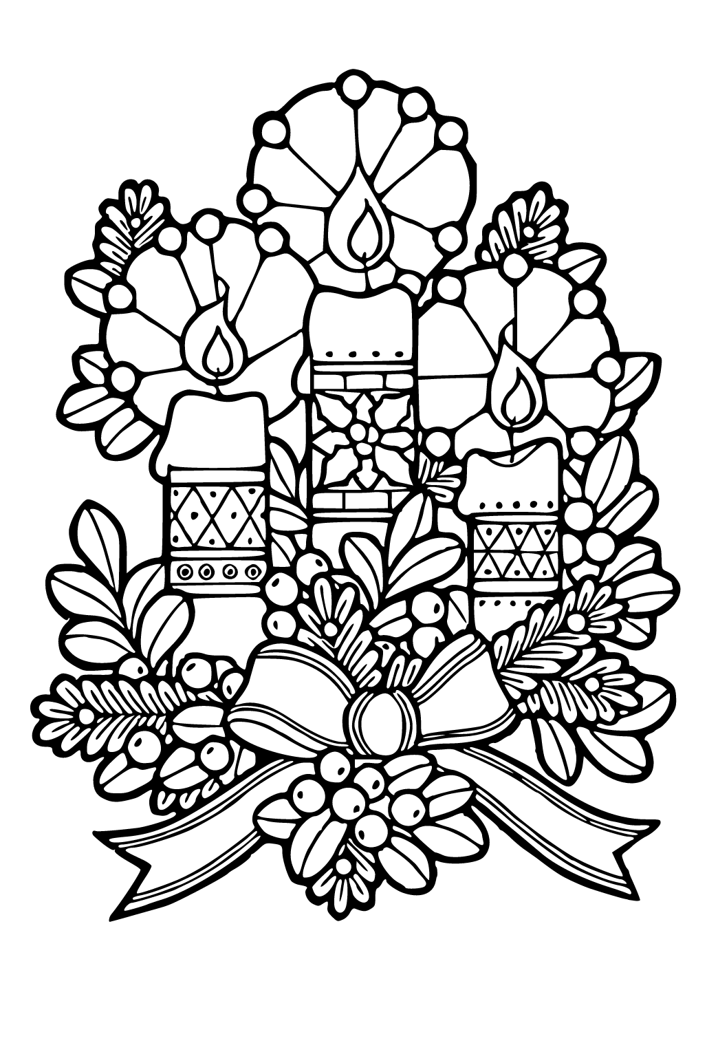 Free printable holiday flowers coloring page sheet and picture for adults and kids girls and boys