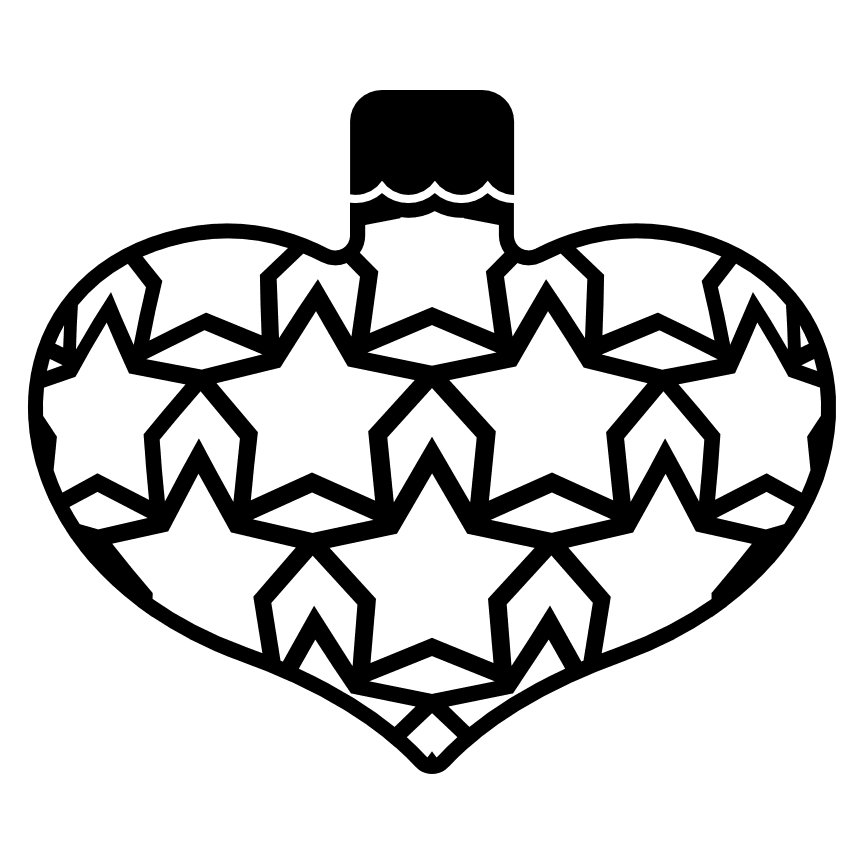 Christmas tree ornament heart decoration free svg file